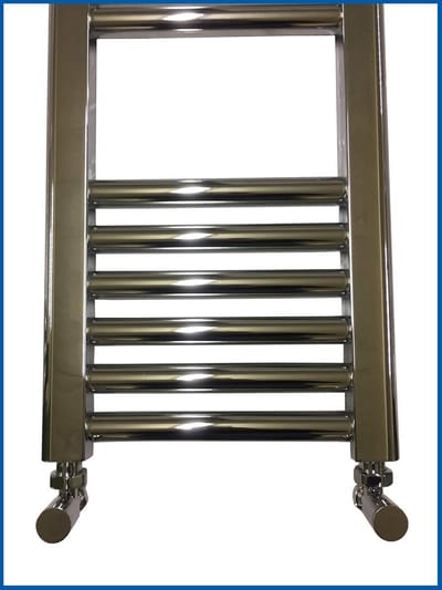 Hoekventielset voor badkamerradiator 15mm aansluiting Verchroomd