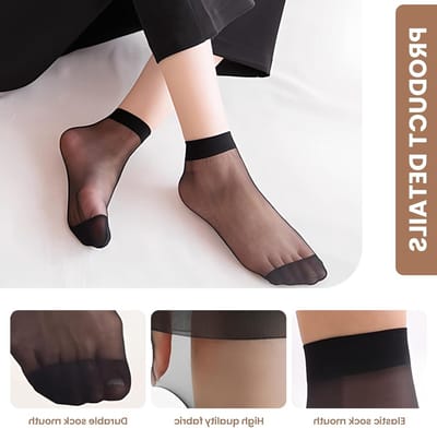 Dames Nylon Kousen, 20 Paar Transparante Kousen, 15 Denier, Sexy En Comfortabele Ankle Socks, Ideaal Voor Elke Gelegenheid