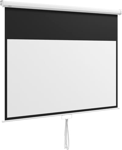 Projectorscherm - 80 inch - 16:9 - 4K Ultra HD - 160° Kijkhoek - Beamerscherm - Incl. Standaard - Wand- of plafondbevestiging - Projectiedoek - Thuisbioscoop & Presentaties - 172x96 cm - Wit