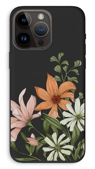 Case Company® - Hoesje geschikt voor iPhone 14 Pro Max hoesje - Floral bouquet - Biologisch Afbreekbaar Telefoonhoesje - Bescherming alle Kanten en Schermrand