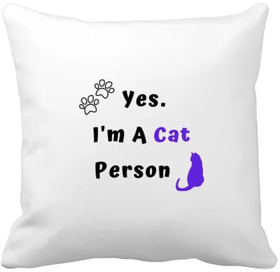 Akyol - yes i'm a cat person Kussen hoes - Katten - katten liefhebbers - iemand die houdt van poezen - verjaardag - cadeau - kado - geschenk - 40 bij 40 cm