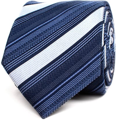 TRESANTI | FASINO | Zijden stropdas schuin gestreept | Blauw