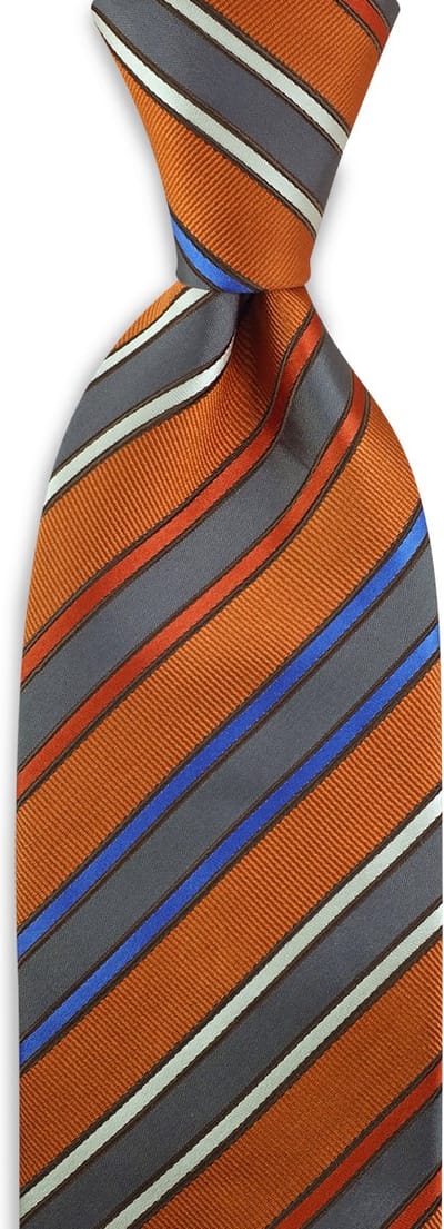 We Love Ties - Stropdassen - Stropdas Dutch Dandy - oranje / blauw / grijs / wit