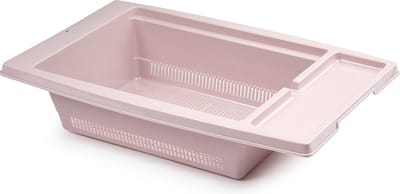 Plasticforte Keuken gootsteen vergiet - kunststof - afdruiprek - 43 x 27 x 10 cm - roze - Handige keuken artikelen