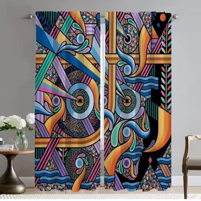Graffiti Kunst Gordijnen voor Slaapkamer Halloween Decoratie Verduisterend Gordijn voor Kamer 2 Panelen Scheidingswand Home Interieur Gordijnen Jaloezieën W50xH70cmx2pcs-CL brown