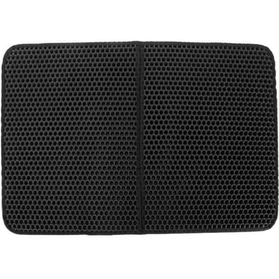Kattenbakmat EVA waterdicht wasbaar kattenbakmat Opvouwbare kattenbakmat dubbellaags Medium zwart