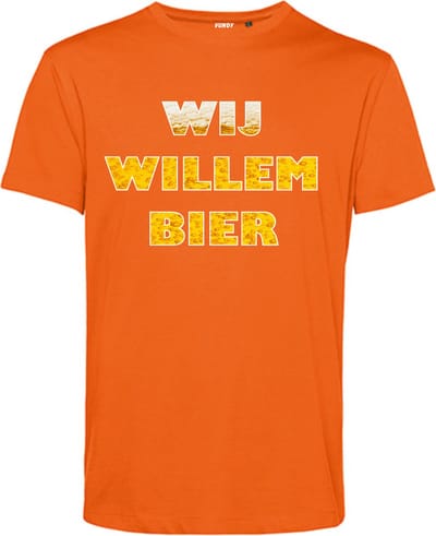 T-shirt Wij willem bier | Koningsdag | oranje shirt | Koningsdag kleding | Oranje | maat XS