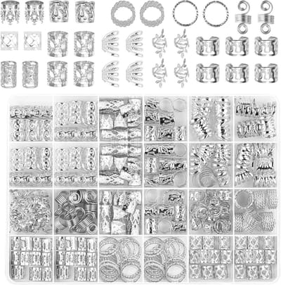 Beard Beads Set van 290 Stukken voor Mannen, Dreadlocks Sieraden met Runes, Haaraccessoires en Elastische Gummy Beads voor Baard en Haar