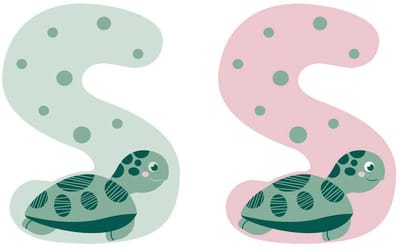 Small Foot - Wooden Animal Children's Letter - S