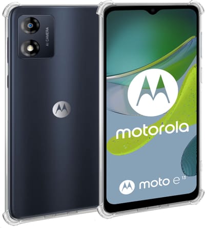 Geschikt voor Motorola Moto E13 Hoesje – Shock Proof Case – Cover Transparant
