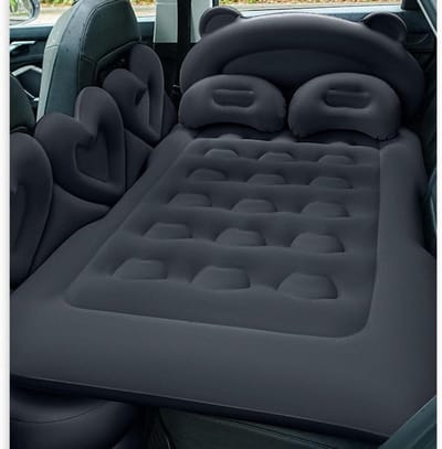 Auto Opblaasbaar Bed - Luchtmatras Kamperen - Comfortabel Reizen - Snelle Installatie - Universeel Formaat - Zwart