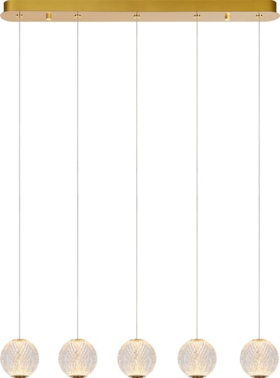 Lucide CINTRA - Hanglamp - LED Dimbaar - 5x4,7W 2700K - Transparant