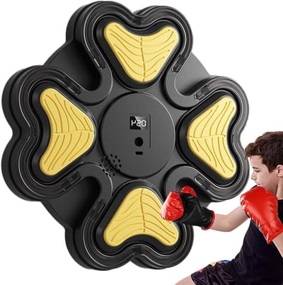 Boksmachine Wandmontage - Indoor Fitness - Kracht Training - Intelligente Feedback - 28 x 28 cm - Zwart