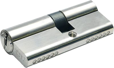 Veiligheidscilinder Europees Profiel Dubbele Koppeling 30x50mm Inclusief Sleutels Vernikkeld Zilver