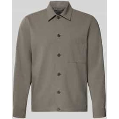 Regular fit overhemdjack van Mix van katoen en viscose Met viscose