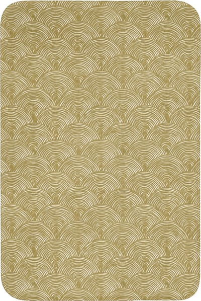 Badmat 60x90 cm - Antislip - Waaier - Geometrisch - Groen - Badmatten voor badkamer - Badkamermat - Douchemat - Badkamer mat