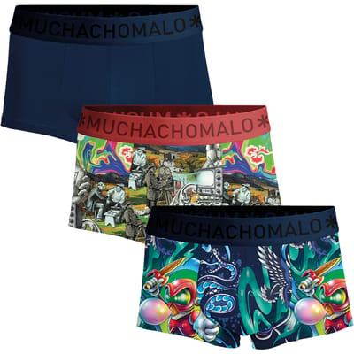 Muchachomalo Heren Trunks - 3 Pack - Maat L - 95% Katoen - Mannen Onderbroek