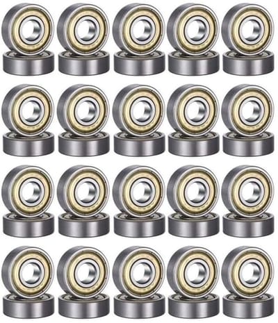 Allecto - Kogellagers 608 ZZ - Duurzaam en Stil - 8mm x 22mm x 7mm - Geschikt voor Skateboards - Hoge kwaliteit Kogellagers - Ideaal voor Inline Sk...