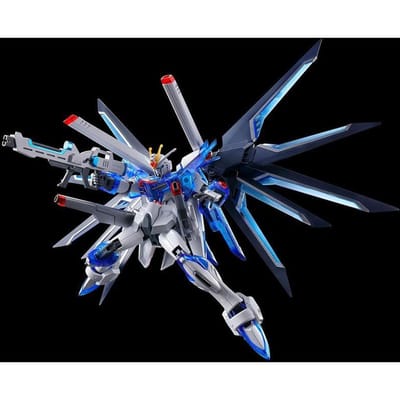 Figurines d'Action Couleur Semi-Transparente Rising Freedom Modèle Méca à Assembler Kit de Modélisme Décoration de Bureau Poupée Jouet pour Garçon Cadeau Surprise bleu
