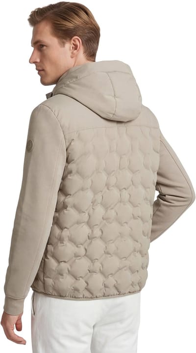 tussenjas Reset beige normale fit rits capuchon gewatteerd