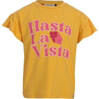LOOXS Little Meisjes T-Shirt - Maat 92 in de kleur Geel van 95% cotton 5% elastane - 2612-7435-513