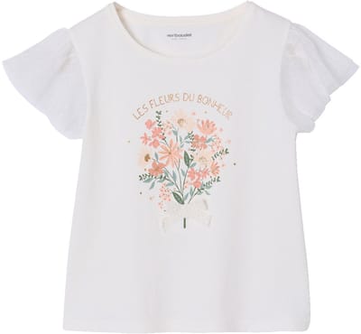 Vertbaudet T-shirt met korte mouwen met bloemenprint
