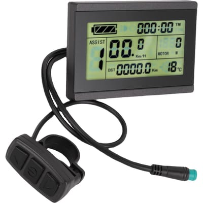 Elektrische Scooter LCD Display USB 24V 36V 48V Elektrische Fiets Bedieningspaneel Meter met 5-pins Waterdichte Connector beige
