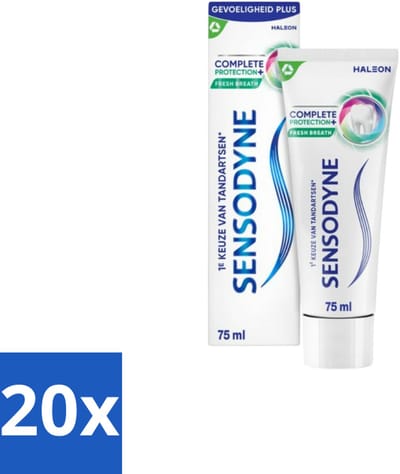 20 x Sensodyne – Tandpasta – Complete Protection + Fresh Breath – 75 ml - Gevoelige Tanden - Tandgevoeligheid - Fris Adem - Mondverzorging - Tandpasta