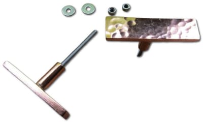 Pack of 2 Hammered Rectangle Polished Copper