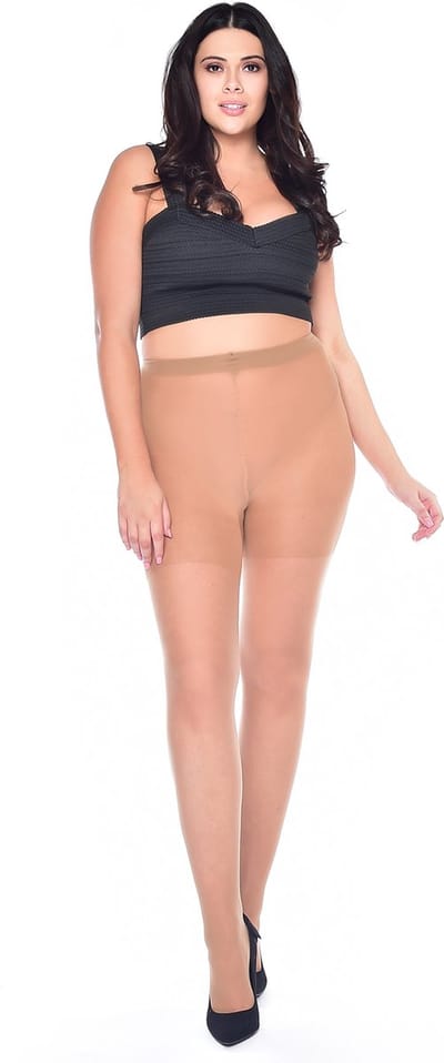Panty grote maat 30 Denier huid 48-50 Pamela Mann