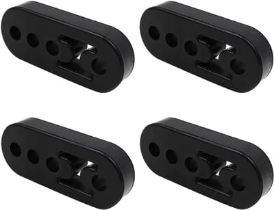 4Pcs Universele Uitlaat Haak - 4 Gaten Uitlaat Houder - Uitlaat Haak Montage Beugels - Rubber Uitlaat Pijp - Uitlaat Accessoires voor Auto Zwart