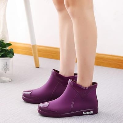 Mode Laarzen Dames Korte Waterschoenen Lage Regenlaarzen Volwassen Schoenen Waterdicht Keukenwerk Antislip Laarzen Vier Seizoenen 36 -40 36 paars