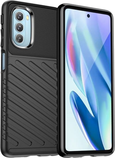 Just in Case hoesje geschikt voor Motorola Moto G51 5G - Siliconen Hoesje met Grip - Zwart