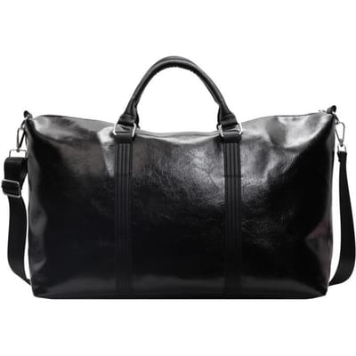 Sac de Rangement Imperméable en PU pour Homme et Femme, Sac de Voyage d'Affaires, Sac de Cabine pour les Déplacements, Sac de Voyage Tendance et Atmosphérique noir