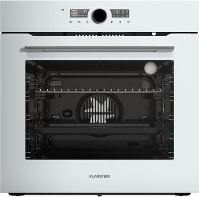 Klarstein Kookplaat Illuminosa Smart Inbouwoven – 73 L, 11 functies, WLAN-besturing, energie-efficiëntieklasse A+, driedubbel glazen deur, inbouwoven zonder , app-bediening, 2800 W, kinderslot - 43 cm - voor Keuken - Touch Timer