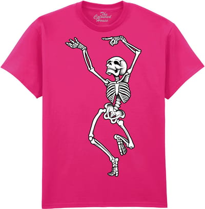 Dancing Skeleton The Coloured House T-shirt L