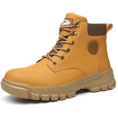 Heren Retro Werkschoenen Herfst Winter Dikke Zool Hoge Schacht Antislip Warme Casual Laarzen Leer Vetersluiting Big Head Tooling Laarzen Zwart 40