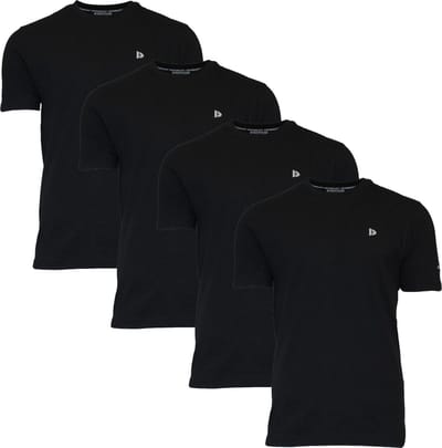 4-Pack Donnay - T-shirt (Vince) - Sportshirt - Heren - Black (020) - maat S