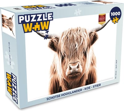 Puzzel Schotse hooglander - Koe - Stier - Legpuzzel - Puzzel 1000 stukjes volwassenen