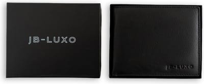 JB-Luxo Heren Portemonnee - RFID Creditcardhouder - 10 Pasjes - Briefgeld en Muntgeld - Zwart - Nappaleer