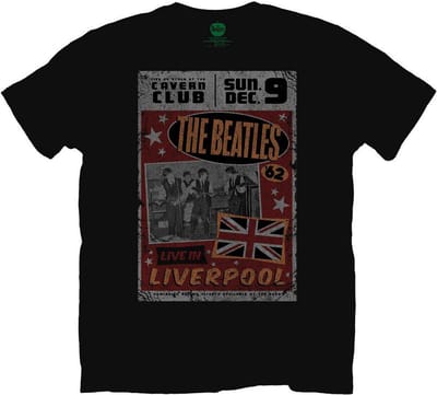 The Beatles - Live In Liverpool Heren T-shirt - L - Zwart