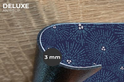 Placemats - 6 stuks - 45x30 cm - Placemat kunststof - Bloemen - Japans - Patroon - Blauw - Wit - Borden onderleggers - Decoratie voor op tafel - Keuken tafeldecoratie accessoires - Vinyl onderlegger - Tafelversiering