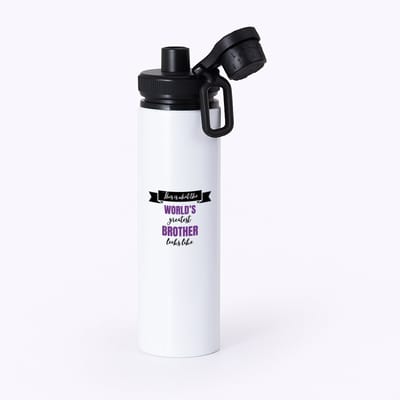 Hacebo® - Greatest brother looks like waterfles met draaidop zwart - Broer - beste broer - verjaardagscadeau - verjaardag - cadeau voor broer - cadeau - kado - geschenk - gift - broer artikelen - water fles - 850ML