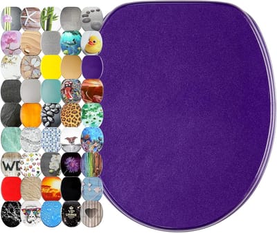 Kwaliteits Toiletbril van Hout in Glitter Paars - Stabiele en Comfortabele WC-brillen