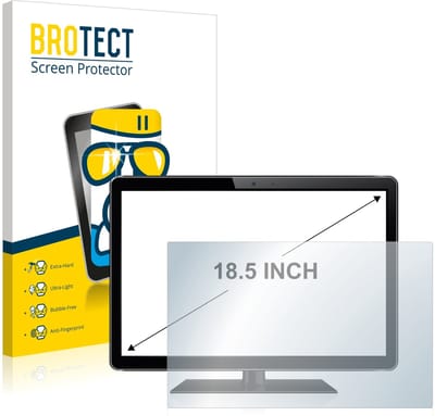 BROTECT - Screenprotector voor Industriële Monitoren met 18.5 inch Schermen [410 mm x 231 mm, 16:9] - Folie Beschermfolie Beschermglas transparant
