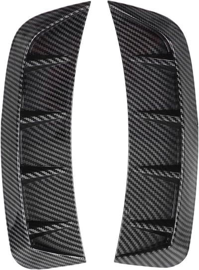 Front Bumper Zijmarkeringsventilatie Cover in Carbon Fiber Stijl - Universele Auto Accessoires voor Verbeterde Luchtstroom en Esthetiek