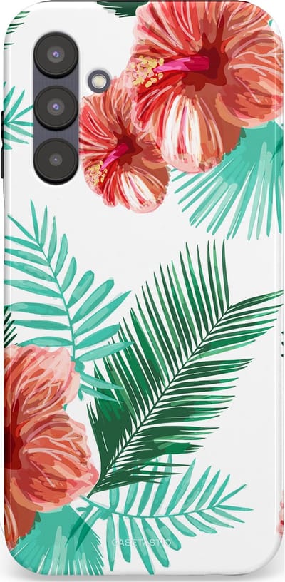 Casetastic Hoesje Geschikt voor Samsung A25 - Stijlvolle Beschermende Duo-layer Case - Exotisch Roze Flora