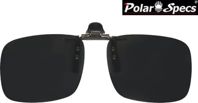 Polar Specs® 46x132 mm. Aluminium Opklapbare Voorhanger – Clip on Zonnebril – Brilclip – Voorzetbril – Polariserend Zwart standaard Cat.3 – Unisex