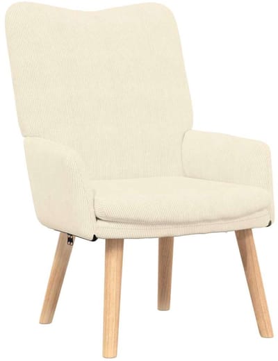 vidaXL - Fauteuil - Crème - 63 - x - 67 - x - 94 - cm - Stof