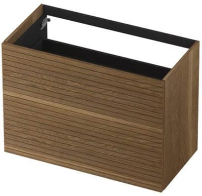 INK - Onderkast 2 Laden Push To Open Horizontaal Gefreesd Bestaande Uit: - 900x450x650 Mm - Massief Eiken Aqua